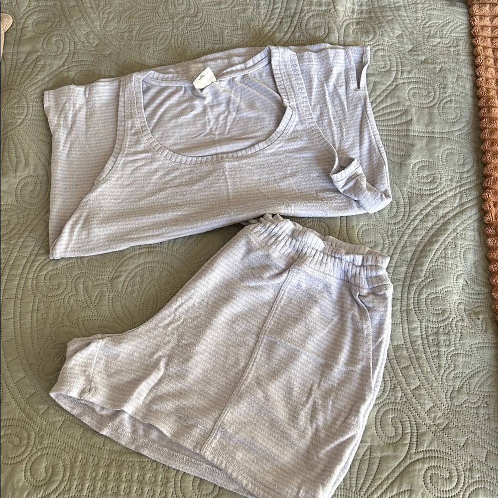 Soma striped pajama set
Top is medium
Bottom is large